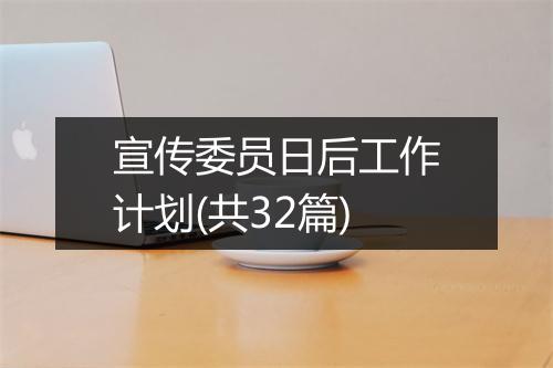 宣传委员日后工作计划(共32篇)