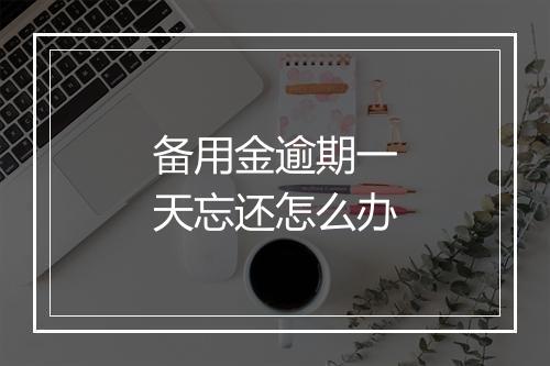 备用金逾期一天忘还怎么办