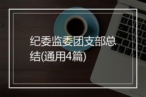 纪委监委团支部总结(通用4篇)