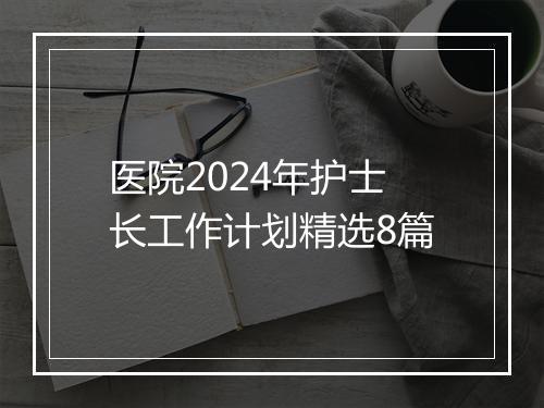 医院2024年护士长工作计划精选8篇