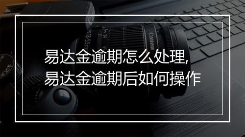易达金逾期怎么处理,易达金逾期后如何操作