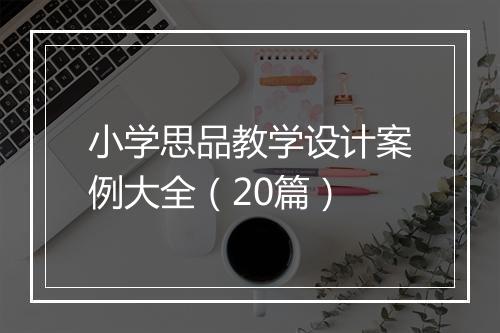 小学思品教学设计案例大全（20篇）