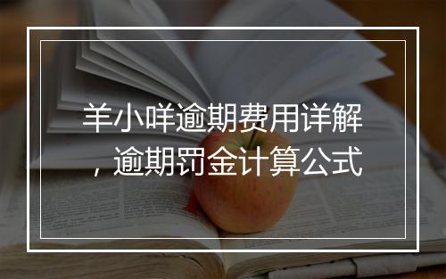 羊小咩逾期费用详解，逾期罚金计算公式