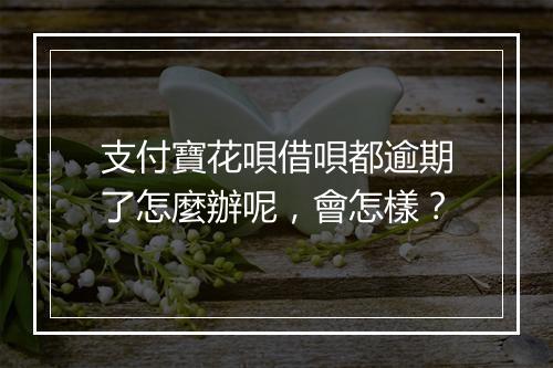 支付寶花唄借唄都逾期了怎麼辦呢，會怎樣？