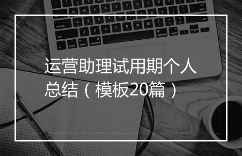 运营助理试用期个人总结（模板20篇）