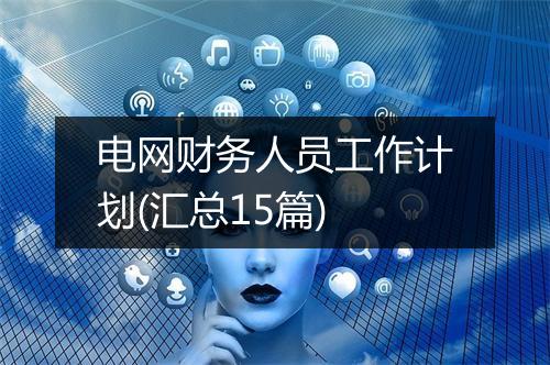 电网财务人员工作计划(汇总15篇)