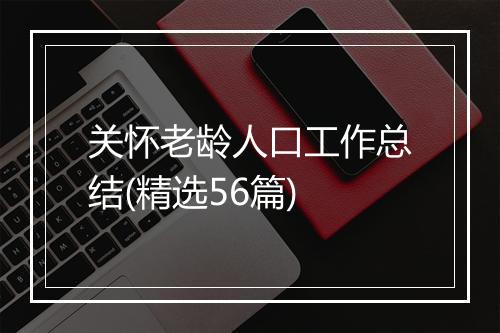 关怀老龄人口工作总结(精选56篇)
