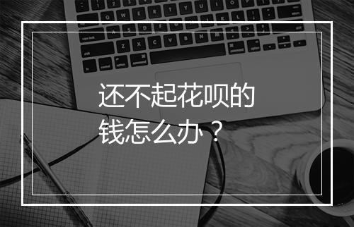 还不起花呗的钱怎么办？
