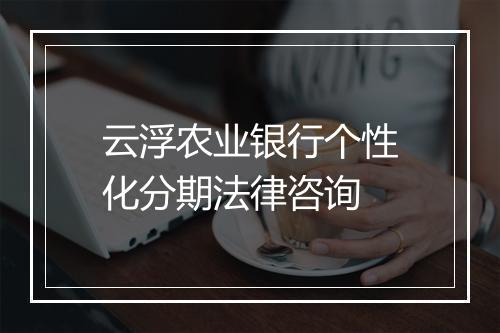 云浮农业银行个性化分期法律咨询