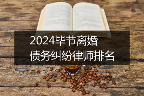 2024毕节离婚债务纠纷律师排名