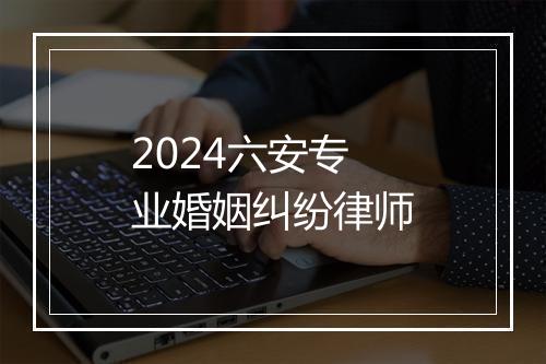 2024六安专业婚姻纠纷律师