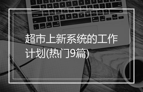 超市上新系统的工作计划(热门9篇)