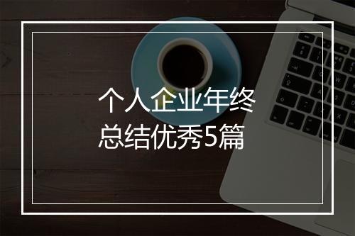 个人企业年终总结优秀5篇