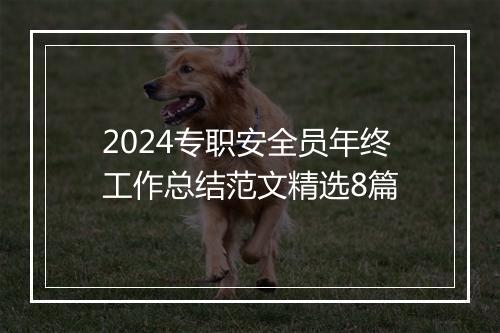 2024专职安全员年终工作总结范文精选8篇