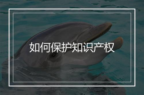 如何保护知识产权