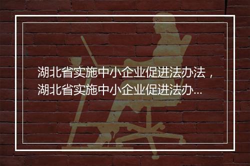 湖北省实施中小企业促进法办法，湖北省实施中小企业促进法办法全文