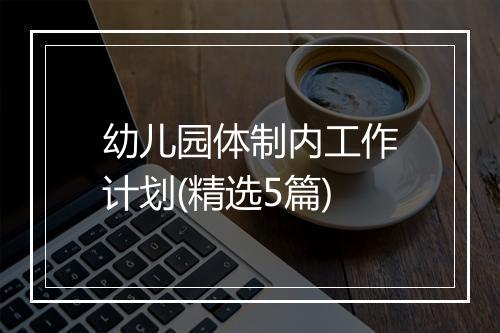 幼儿园体制内工作计划(精选5篇)