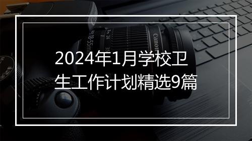 2024年1月学校卫生工作计划精选9篇
