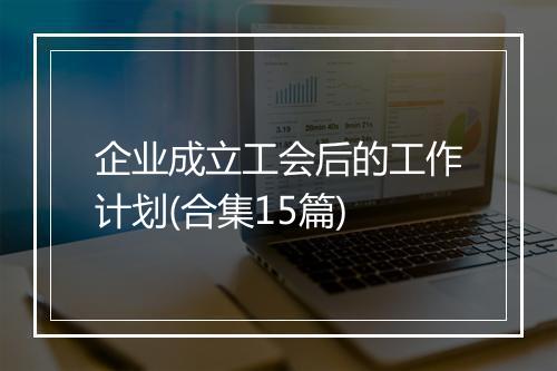 企业成立工会后的工作计划(合集15篇)