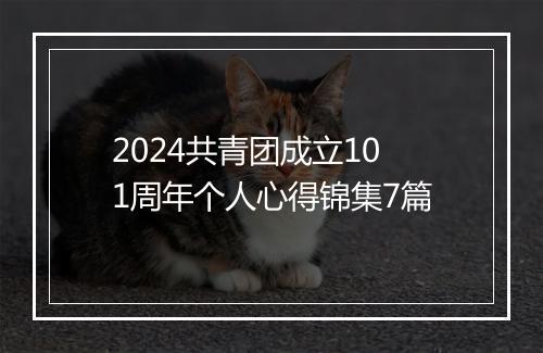 2024共青团成立101周年个人心得锦集7篇