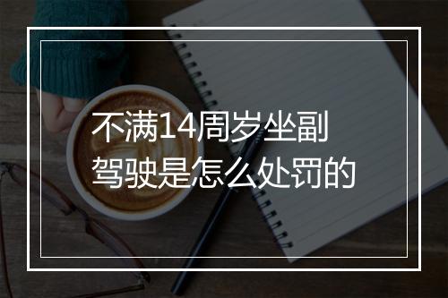 不满14周岁坐副驾驶是怎么处罚的