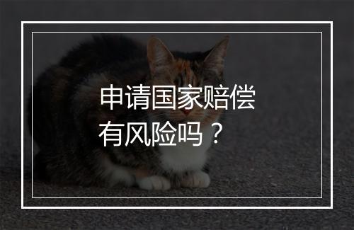 申请国家赔偿有风险吗？