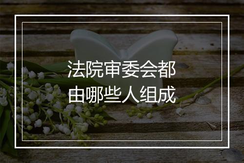 法院审委会都由哪些人组成