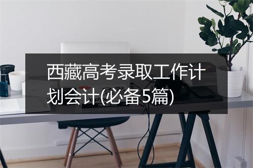 西藏高考录取工作计划会计(必备5篇)