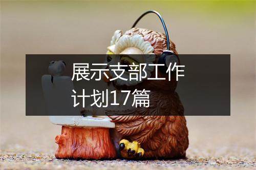 展示支部工作计划17篇