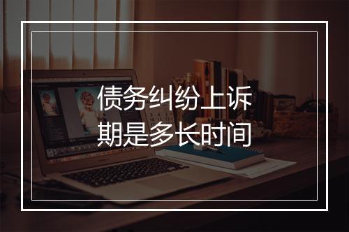 债务纠纷上诉期是多长时间