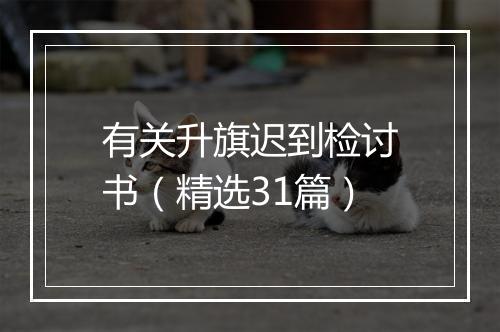 有关升旗迟到检讨书（精选31篇）