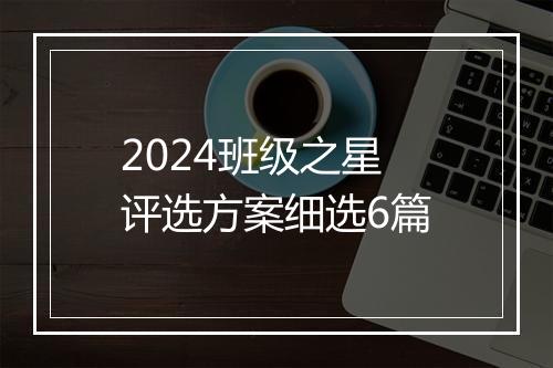 2024班级之星评选方案细选6篇