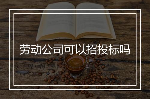 劳动公司可以招投标吗