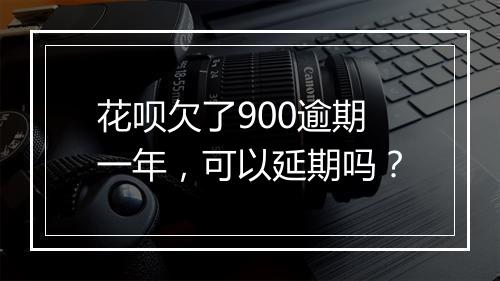 花呗欠了900逾期一年，可以延期吗？