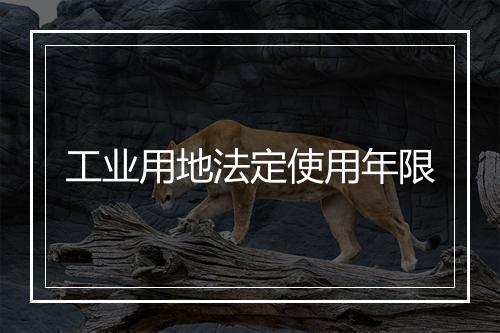 工业用地法定使用年限