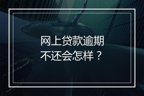 网上贷款逾期不还会怎样？