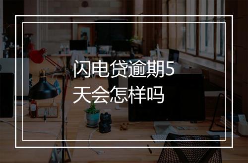 闪电贷逾期5天会怎样吗