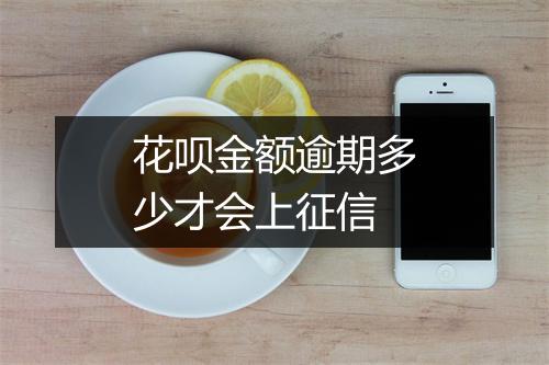 花呗金额逾期多少才会上征信