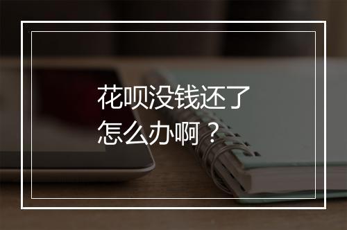花呗没钱还了怎么办啊？