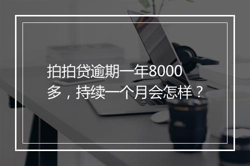 拍拍贷逾期一年8000多，持续一个月会怎样？