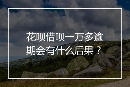 花呗借呗一万多逾期会有什么后果？