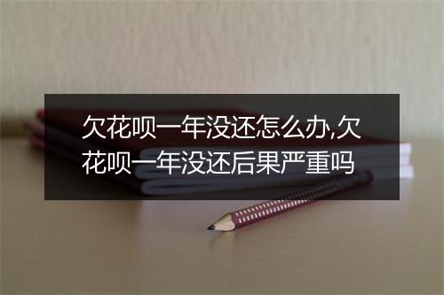 欠花呗一年没还怎么办,欠花呗一年没还后果严重吗
