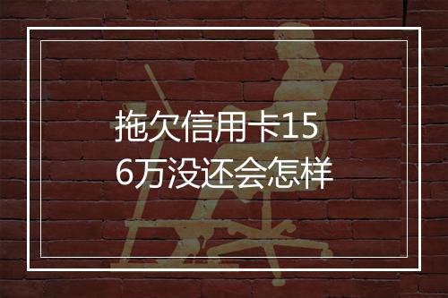 拖欠信用卡156万没还会怎样