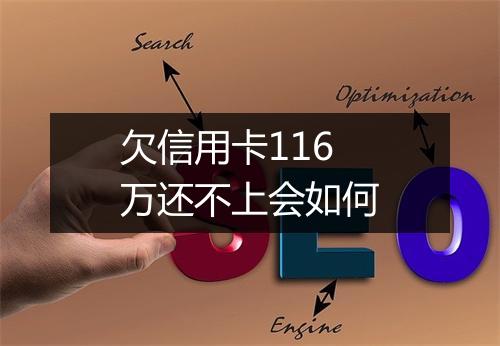 欠信用卡116万还不上会如何