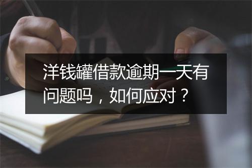 洋钱罐借款逾期一天有问题吗，如何应对？