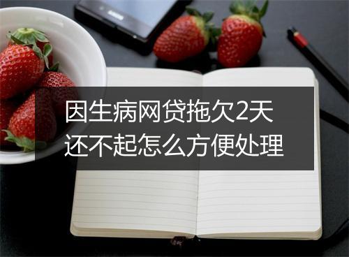 因生病网贷拖欠2天还不起怎么方便处理