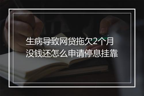 生病导致网贷拖欠2个月没钱还怎么申请停息挂靠