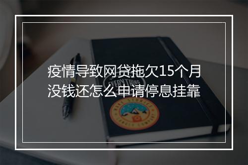 疫情导致网贷拖欠15个月没钱还怎么申请停息挂靠