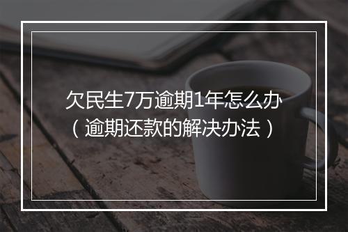 欠民生7万逾期1年怎么办（逾期还款的解决办法）