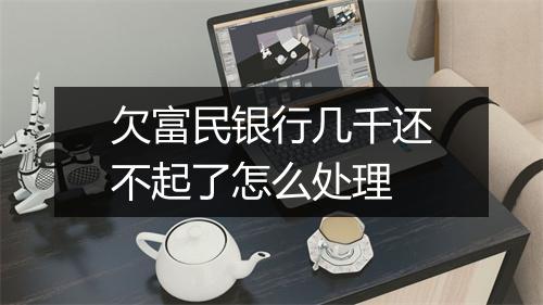 欠富民银行几千还不起了怎么处理